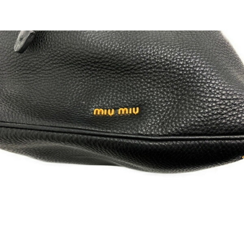 Miu Miu Shoulder Bag Drawstring Shoulder Leather … - image 8